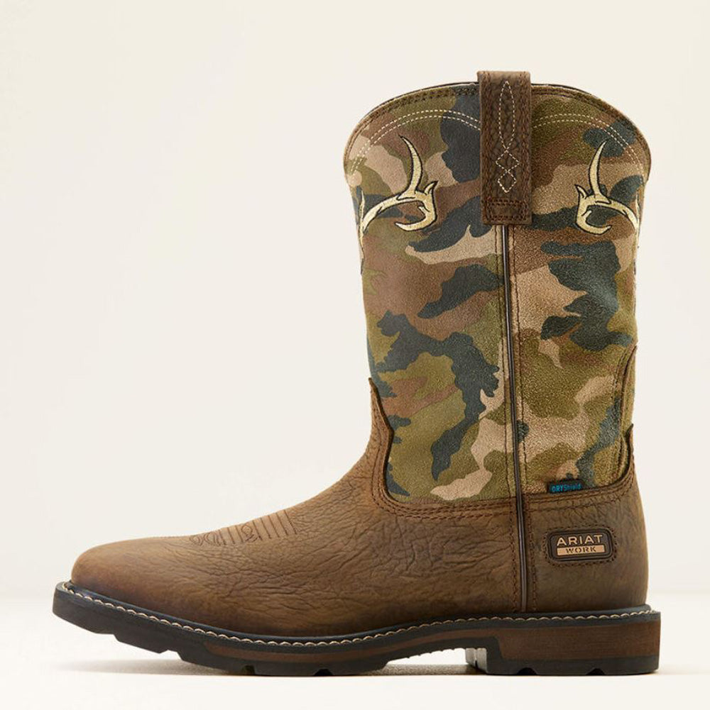 Groundbreaker Antler H2O Wide Square ST in Bruin Brown by Ariat