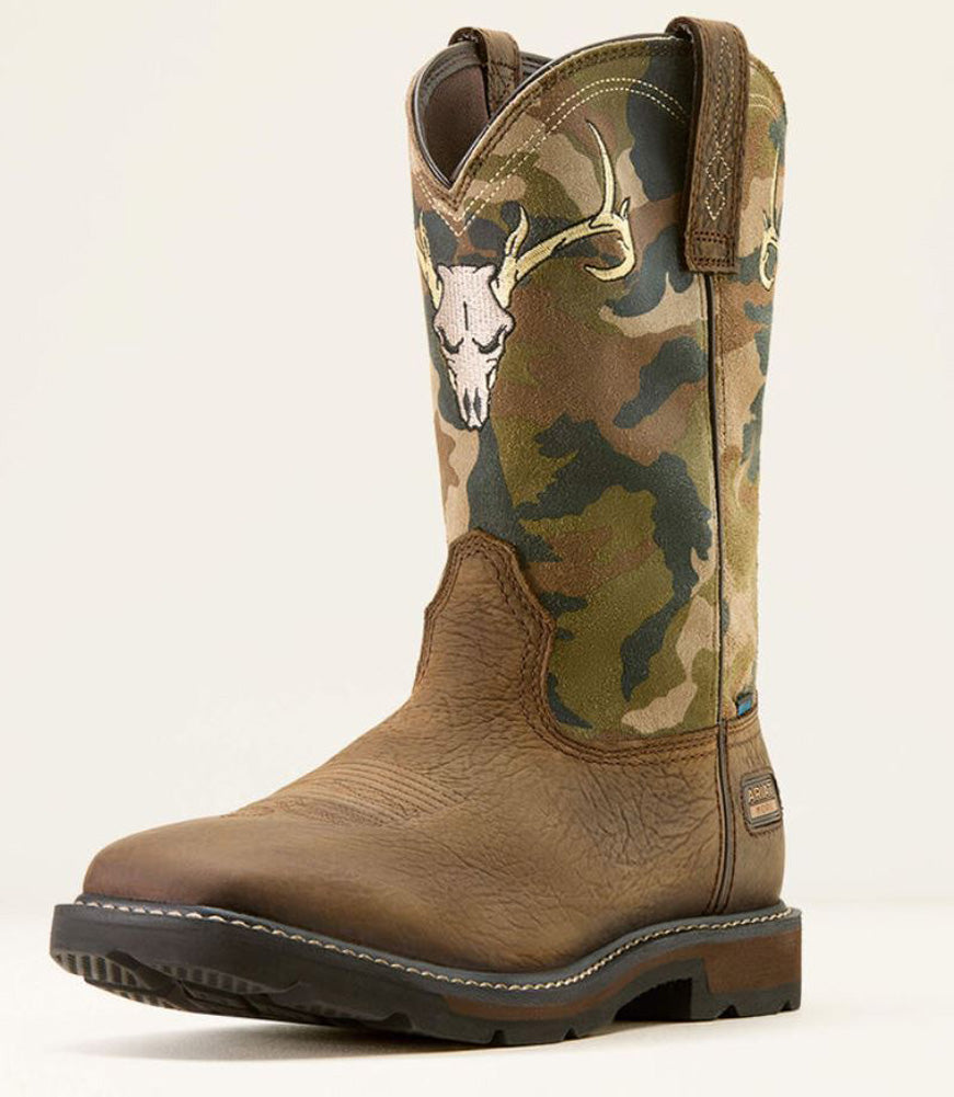 Groundbreaker Antler H2O Wide Square ST in Bruin Brown by Ariat