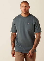 Rebar Cotton Strong Standard Pocket SS in Steel Green by Ariat