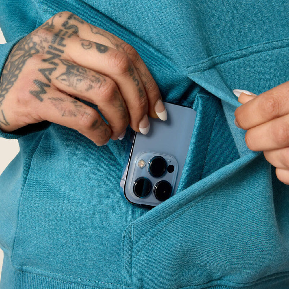 Rebar Skill Set 1/2 Zip Hoodie in Storm Blue Heather by Ariat