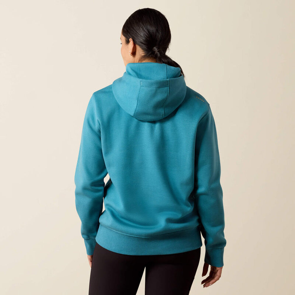 Rebar Skill Set 1/2 Zip Hoodie in Storm Blue Heather by Ariat