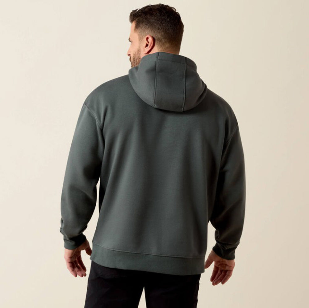 Rebar Workman Hoodie in Steel Green/Brick by Ariat