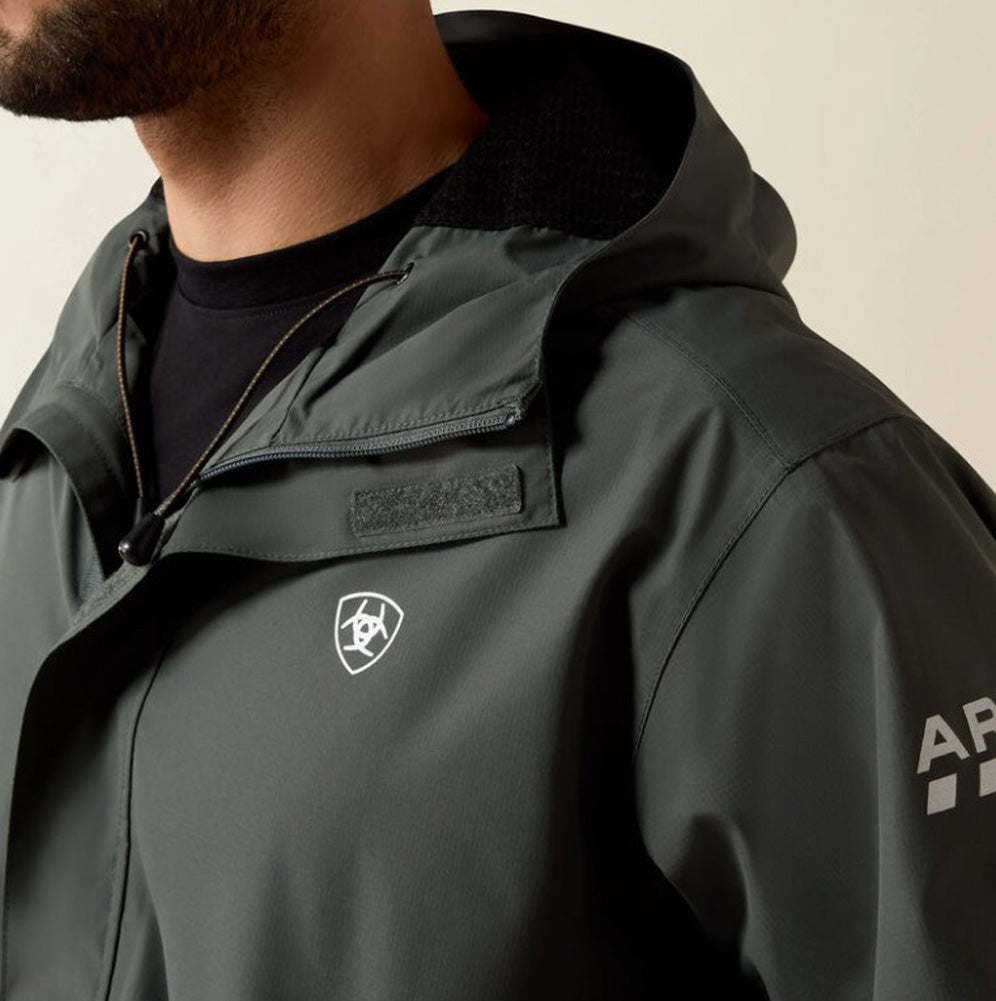Rebar Stormshell Lightweight H2O Jacket in Steel Green by Ariat