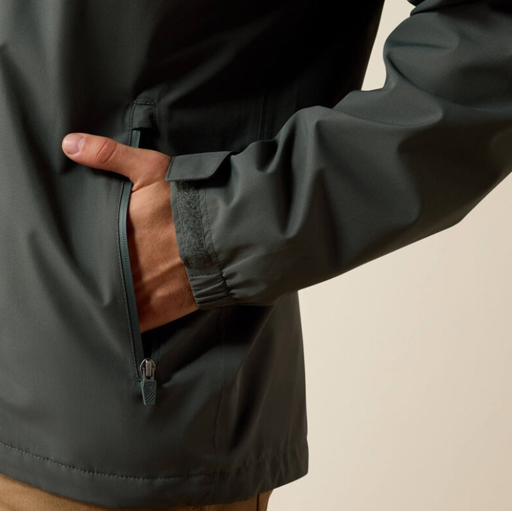 Rebar Stormshell Lightweight H2O Jacket in Steel Green by Ariat