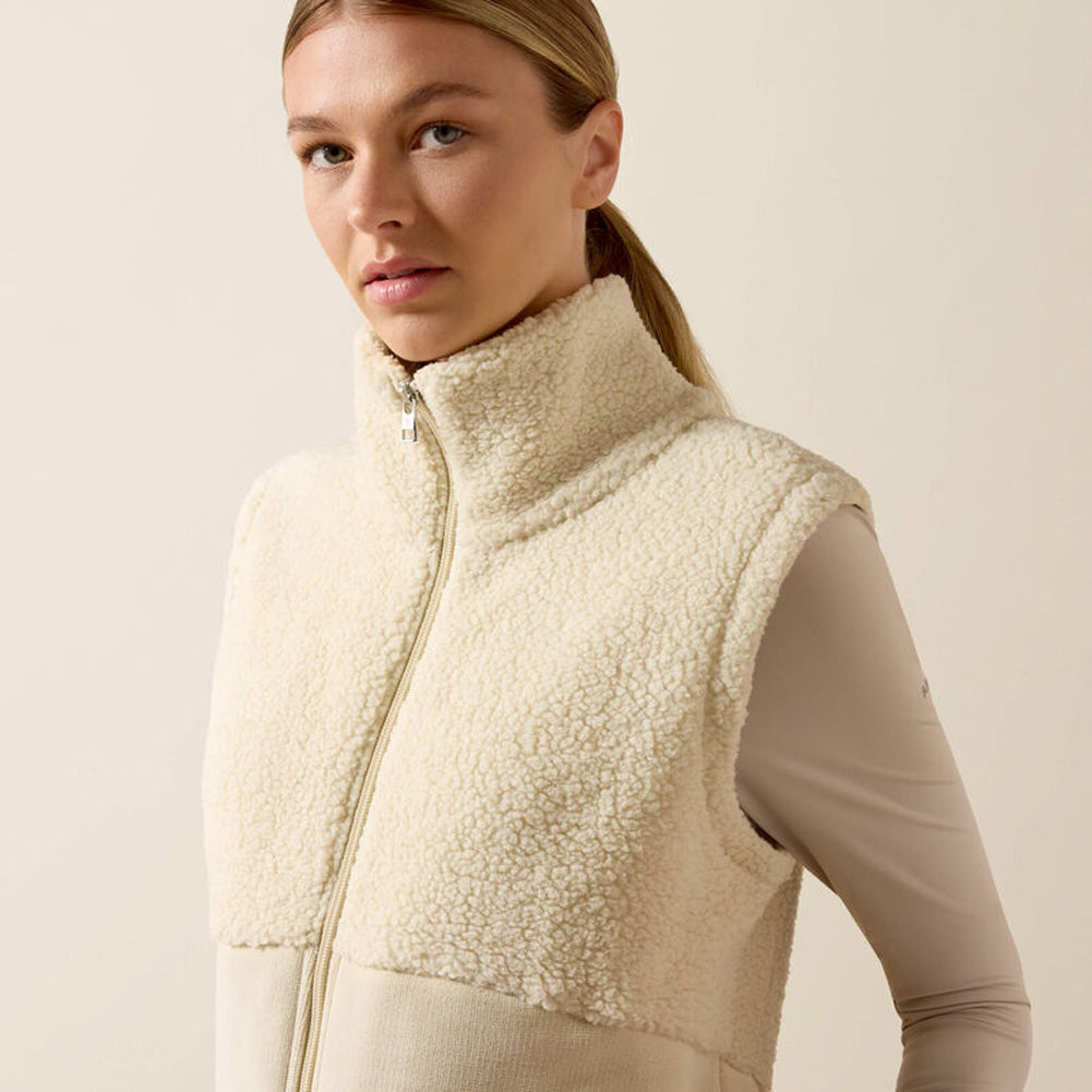 Women Laviolette Full Zip Vest Almond Milk by Ariat