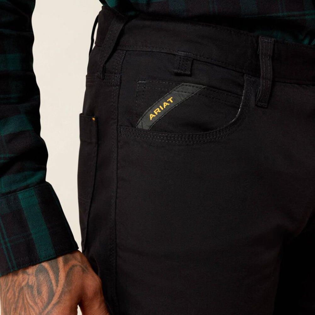 Rebar M5 Made Tough DuraStretch Straight Jeans in Black by Ariat