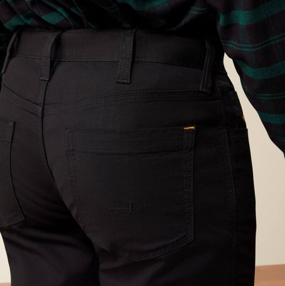 Rebar M5 Made Tough DuraStretch Straight Jeans in Black by Ariat