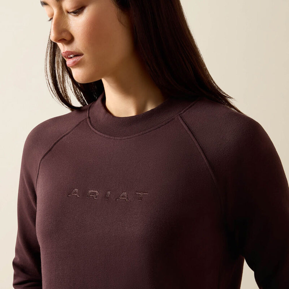 Women Martine Sweatshirt Chocolate Plum by Ariat