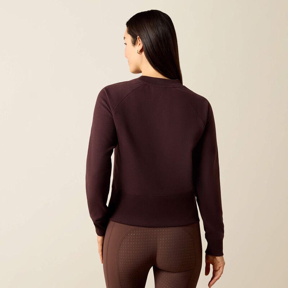 Women Martine Sweatshirt Chocolate Plum by Ariat
