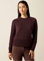Women Martine Sweatshirt Chocolate Plum by Ariat