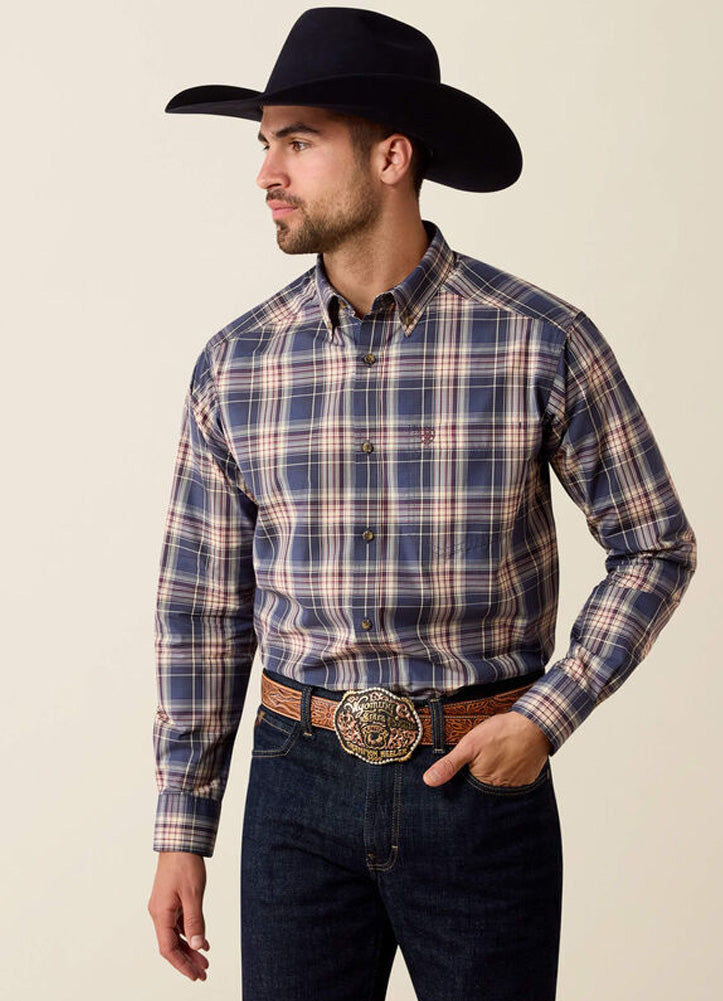 Mens Pro Jaren LS Oceana Medium Plaid by Ariat