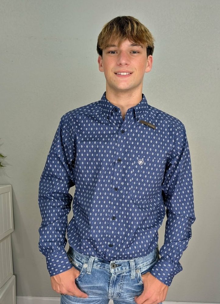 Men Nikolas FTD LS Oceana Southwest Geo by Ariat