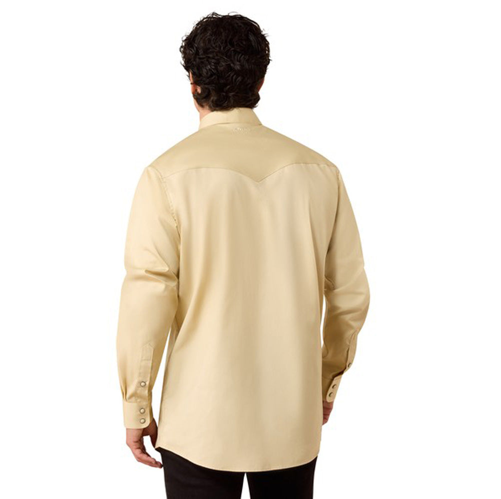 Solid Twill Fitted LS Snap Shirt in Off White by Ariat