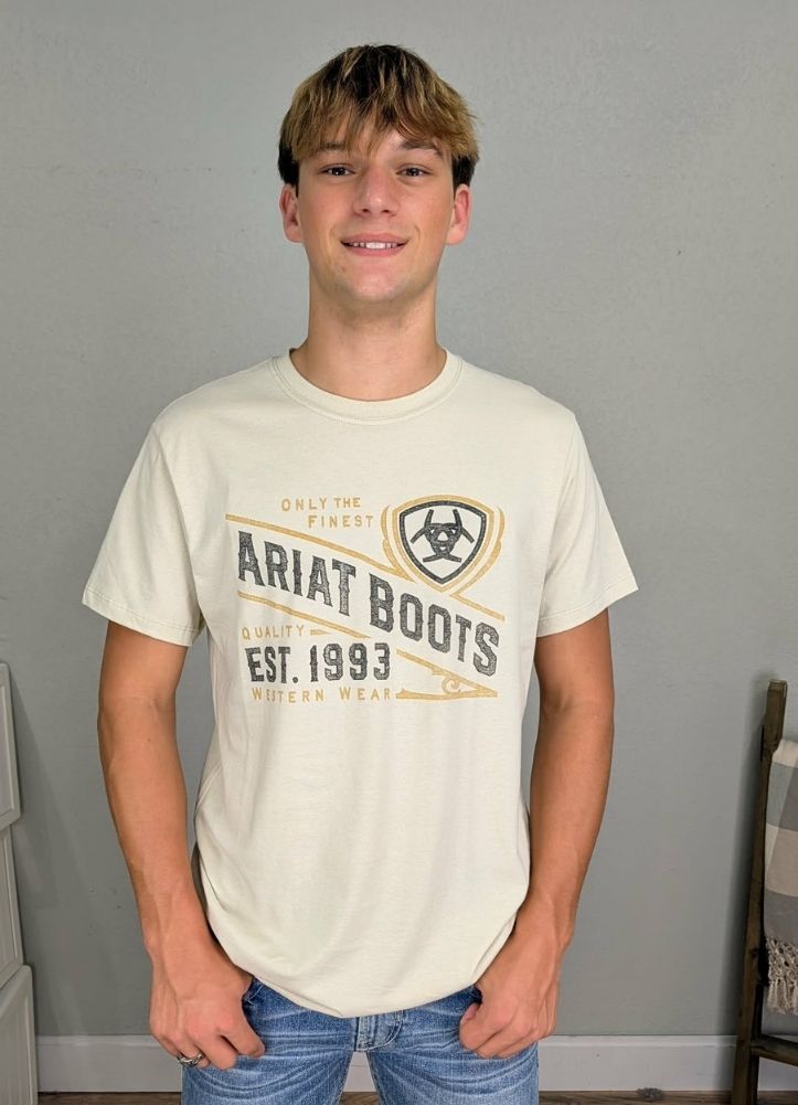 Men Ariat Weal Flagree SS Tshirt NTR by Ariat