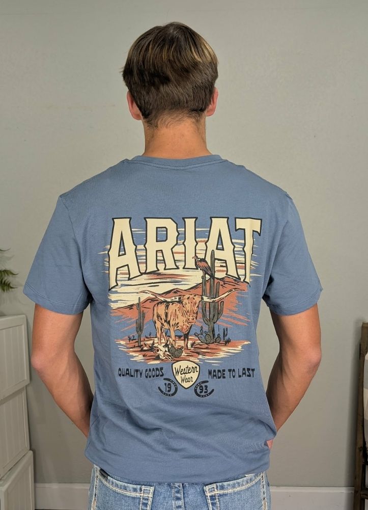 Ariat Lone Longhorn SS Shirt in Grisalle by Ariat International