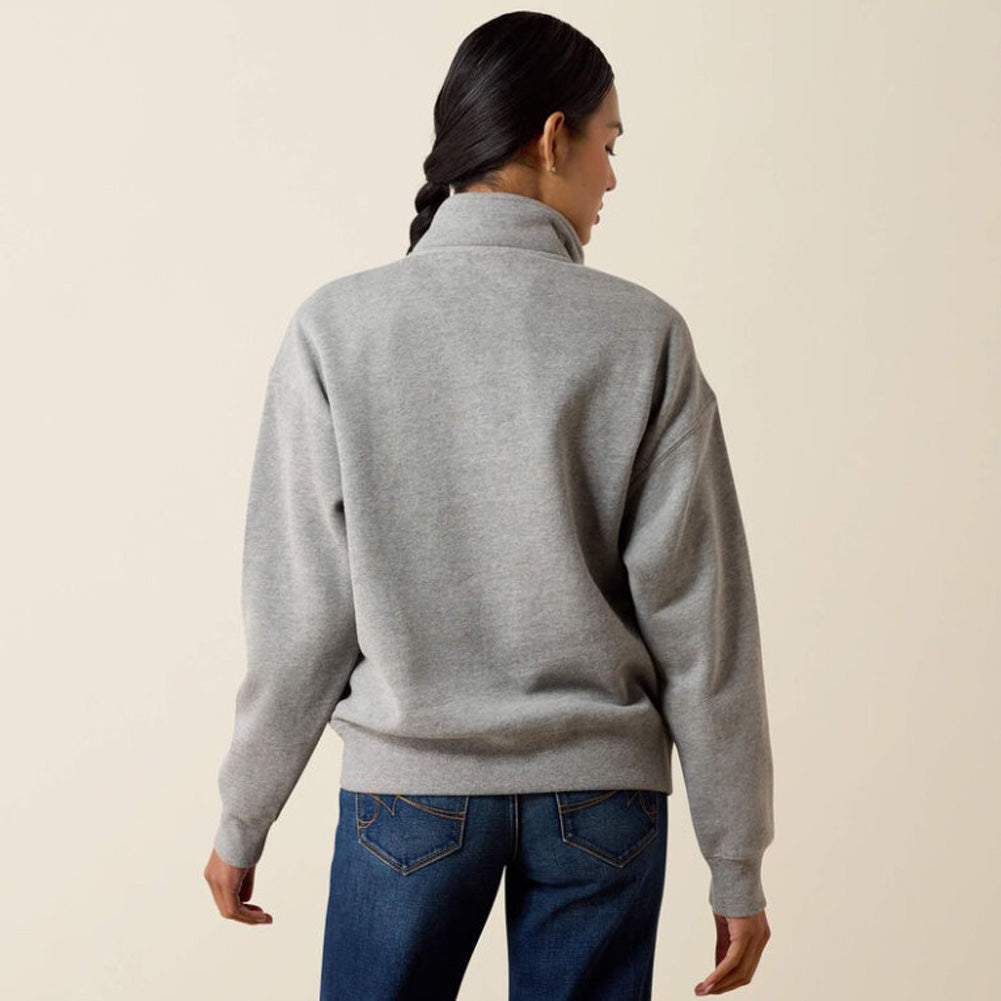 Selena 1/2 Zip Sweatshirt in Heather Grey by Ariat