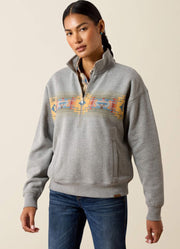 Selena 1/2 Zip Sweatshirt in Heather Grey by Ariat