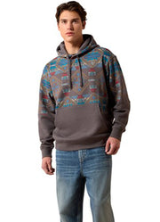 Colorblock Hoodie in Medium Grey Southwest by Ariat