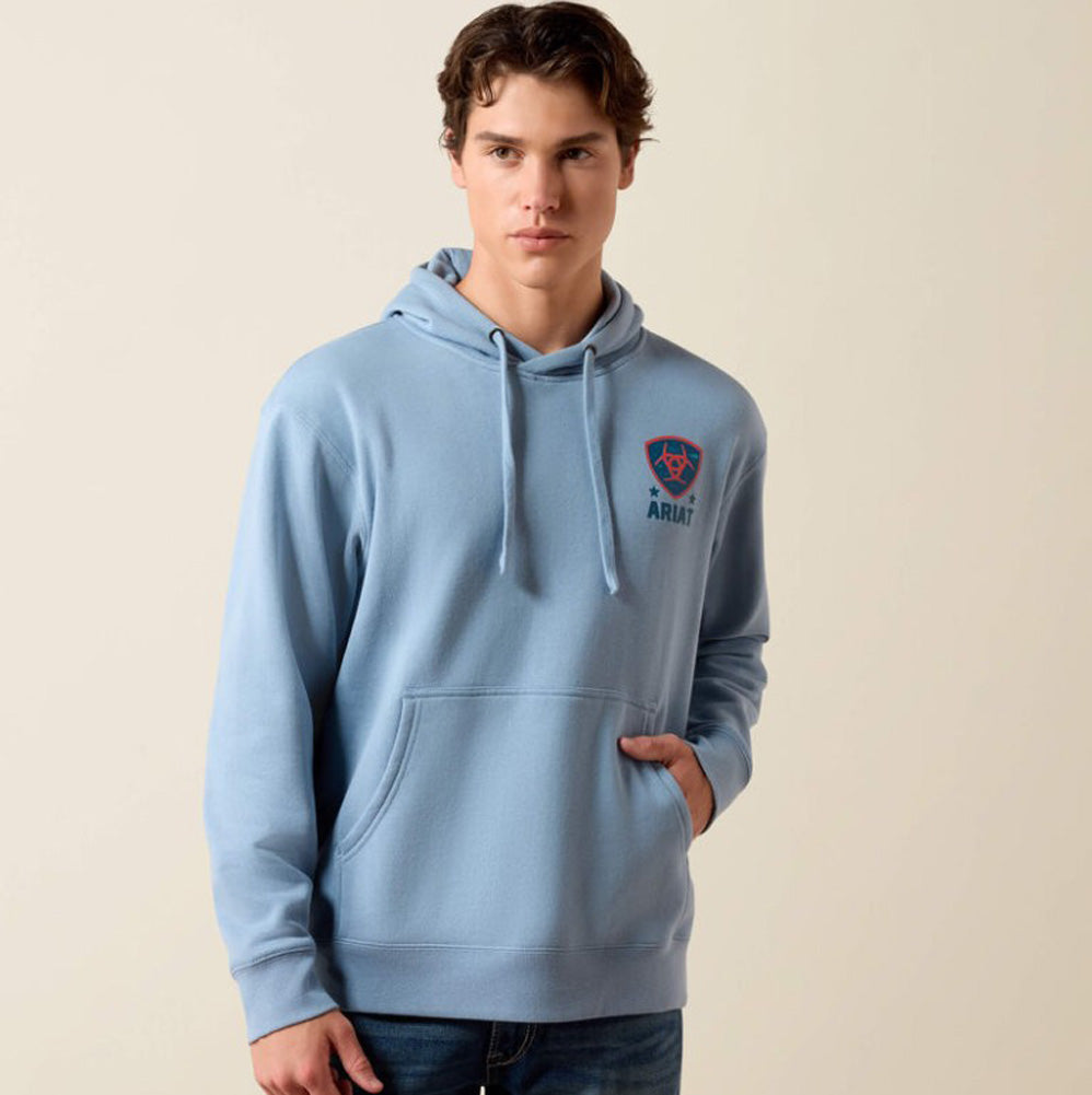 Ariat Freedom Eagle Hoodie in Light Denim by Ariat
