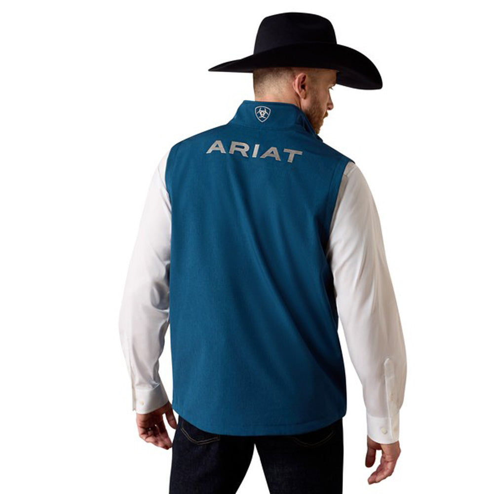 Logo Softshell Vest in Legion Blue Heather by Ariat