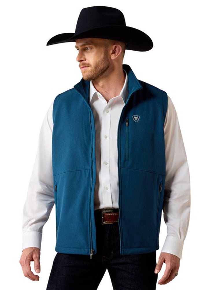 Logo Softshell Vest in Legion Blue Heather by Ariat