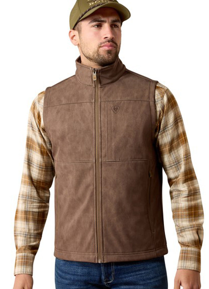 Vernon Softshell Vest in Wren Faux Leather by Ariat