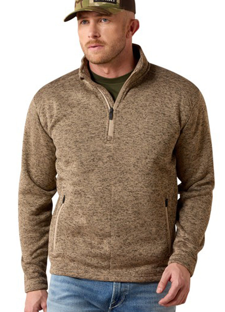 Caldwell 1/4 Zip Sweater in Savannah Tan by Ariat