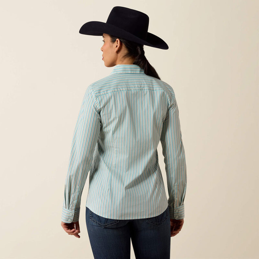 Team Kirby LS in Saltwater Henna Stripe by Ariat