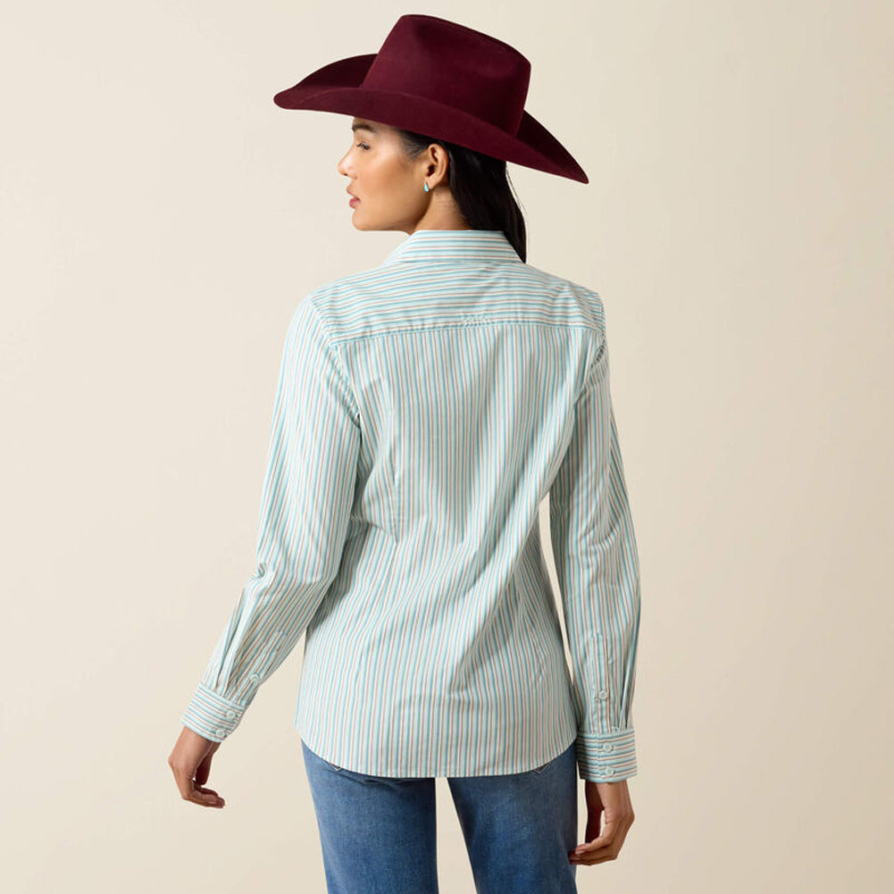 Kirby LS in Saltwater Henna Stripe by Ariat