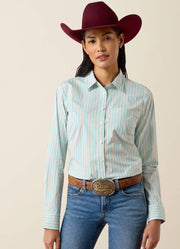 Kirby LS in Saltwater Henna Stripe by Ariat