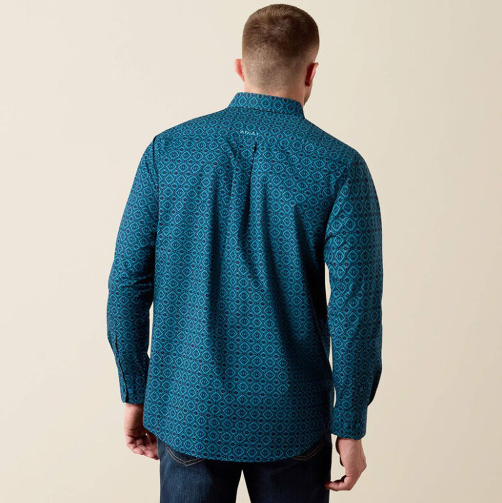 Peck LS in Sailor Blue Medallion by Ariat
