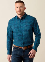 Peck LS in Sailor Blue Medallion by Ariat
