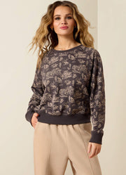 Essential Crew Sweatshirt in Retro Rodeo Carbon Copy by Ariat