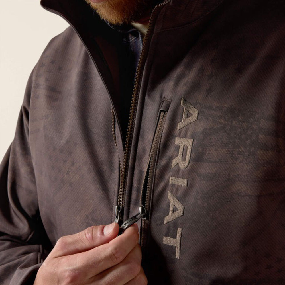 Patriot Flag Softshell Jacket in Brown by Ariat