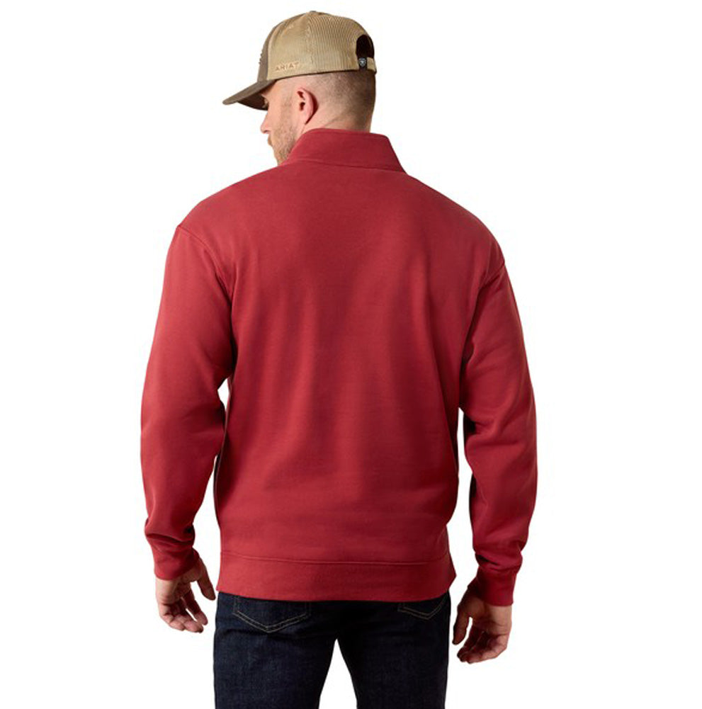 Core 1/4 Zip Sweatshirt in Brick Red by Ariat
