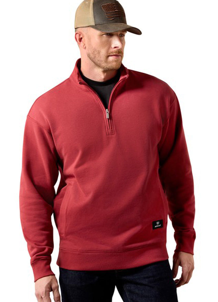 Core 1/4 Zip Sweatshirt in Brick Red by Ariat