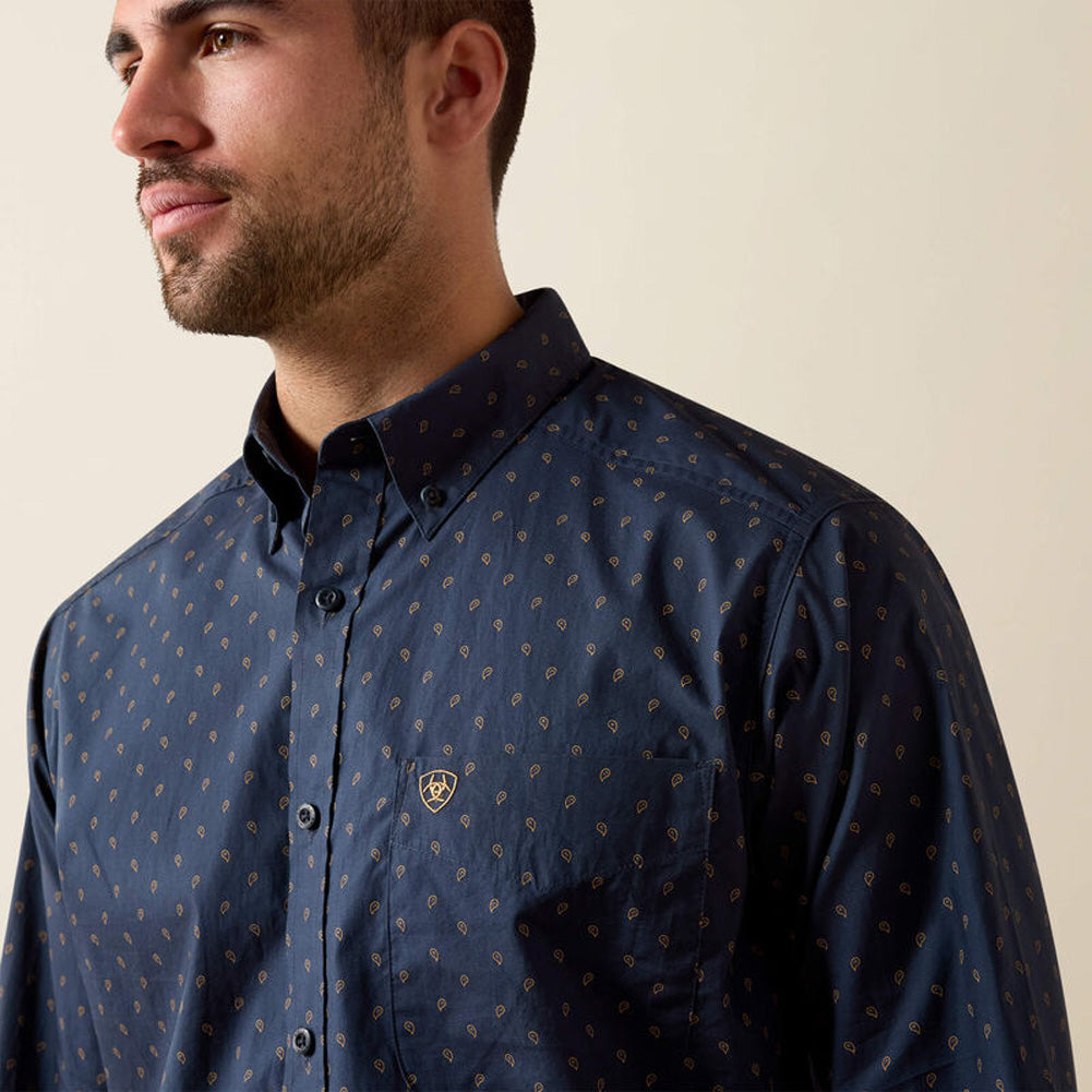 MNS  Canyon Classic LS Shirt Blue Night Foulard by Ariat