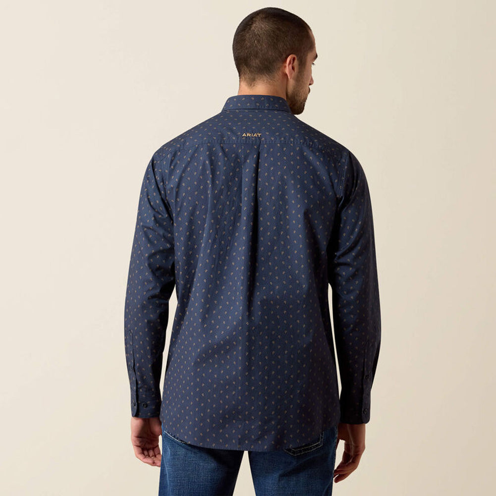 MNS  Canyon Classic LS Shirt Blue Night Foulard by Ariat