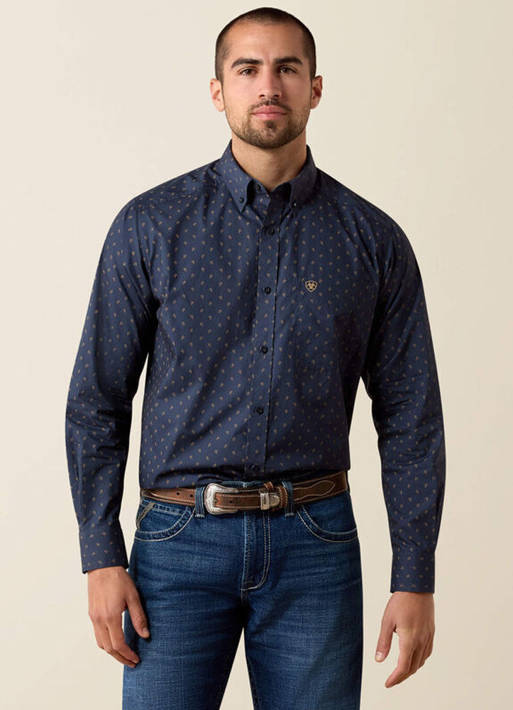 MNS  Canyon Classic LS Shirt Blue Night Foulard by Ariat