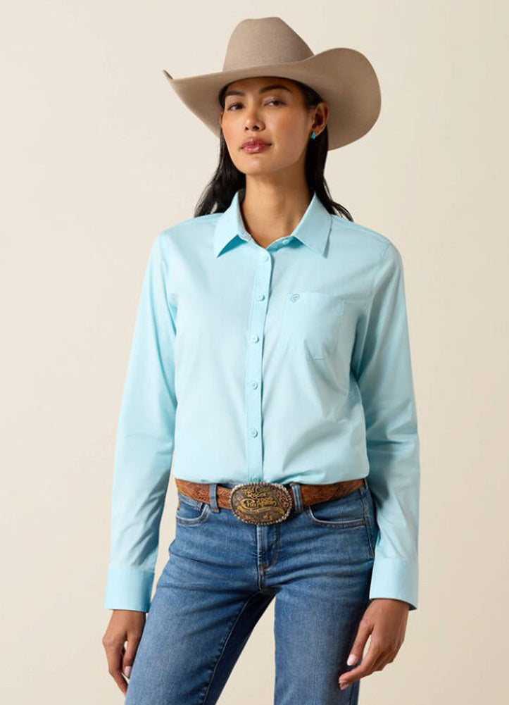 Kirby LS Button Up in Aquaesque by Ariat