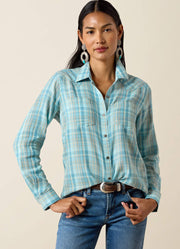 Billie Jean LS in Adriatic Plaid by Ariat