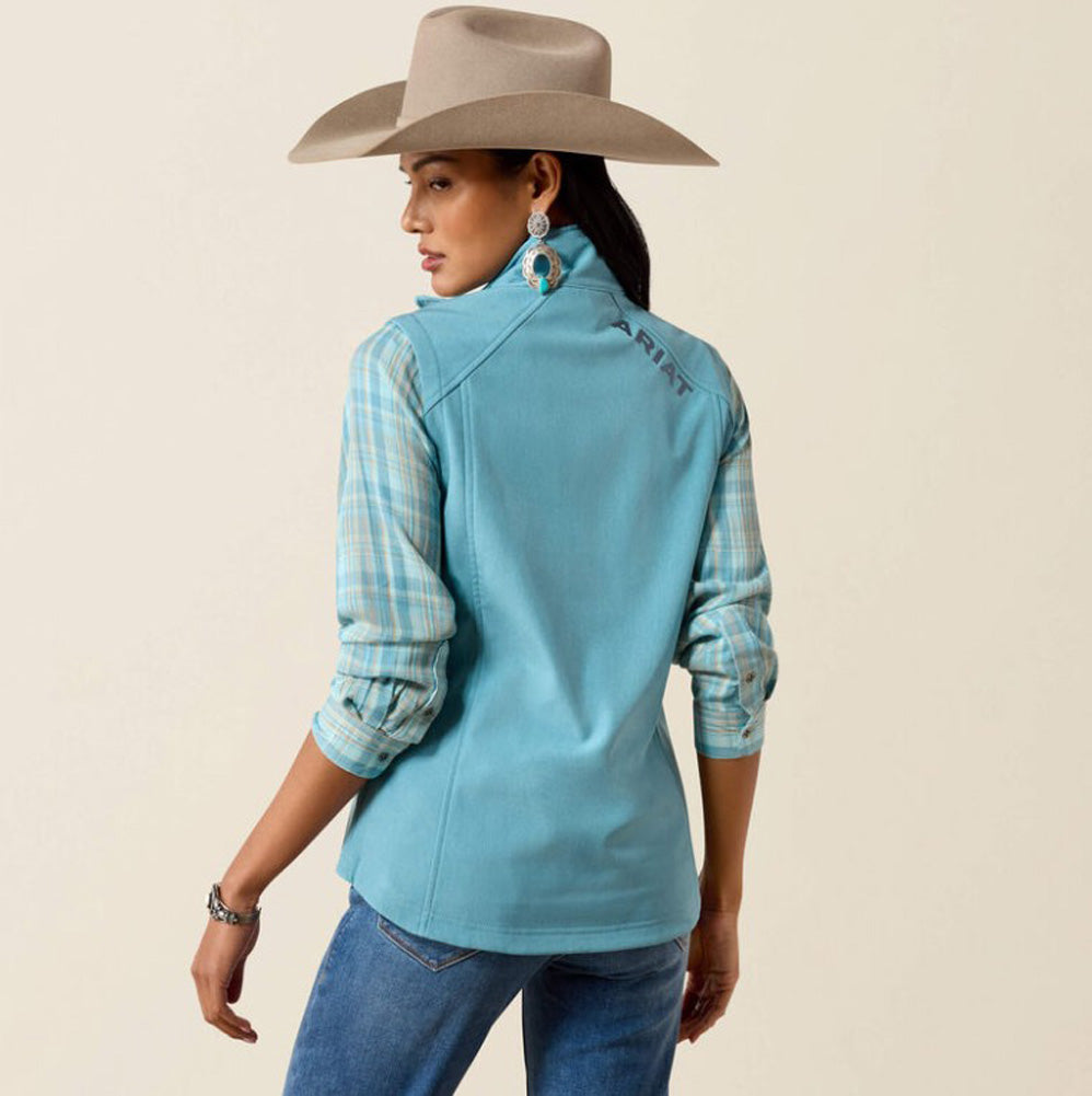Ariat Logo Softshell Vest in Adriatic Blue Heather by Ariat