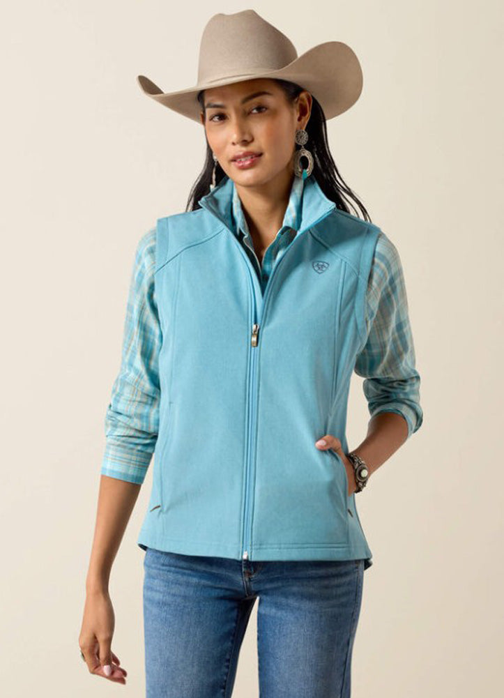Ariat Logo Softshell Vest in Adriatic Blue Heather by Ariat