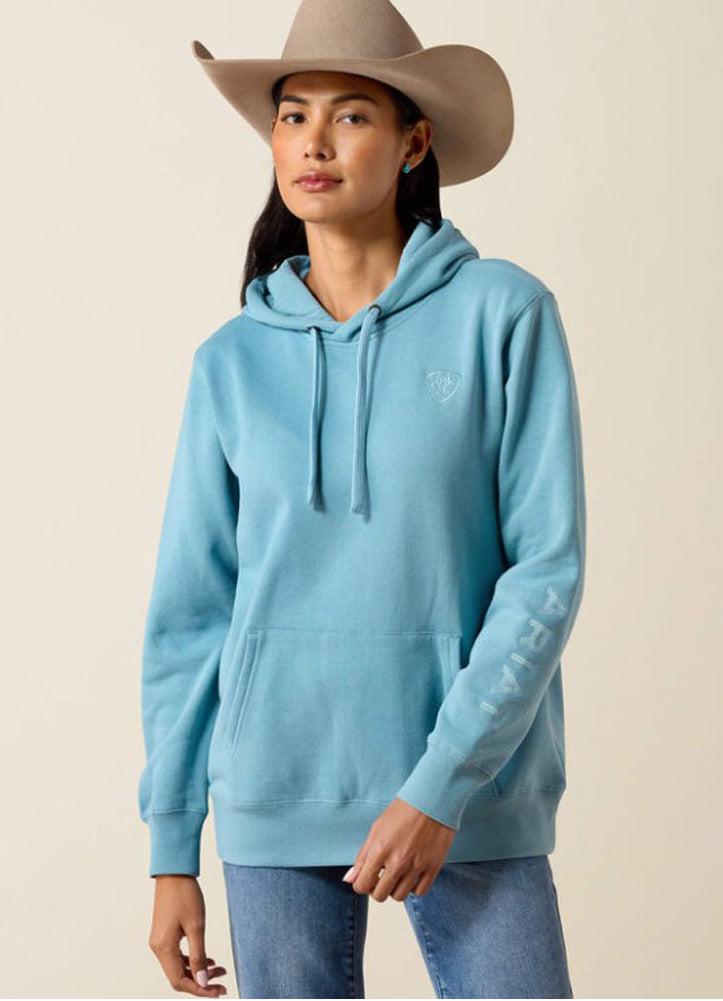 Ariat Logo 2.0 Hoodie in Adriatic Blue by Ariat
