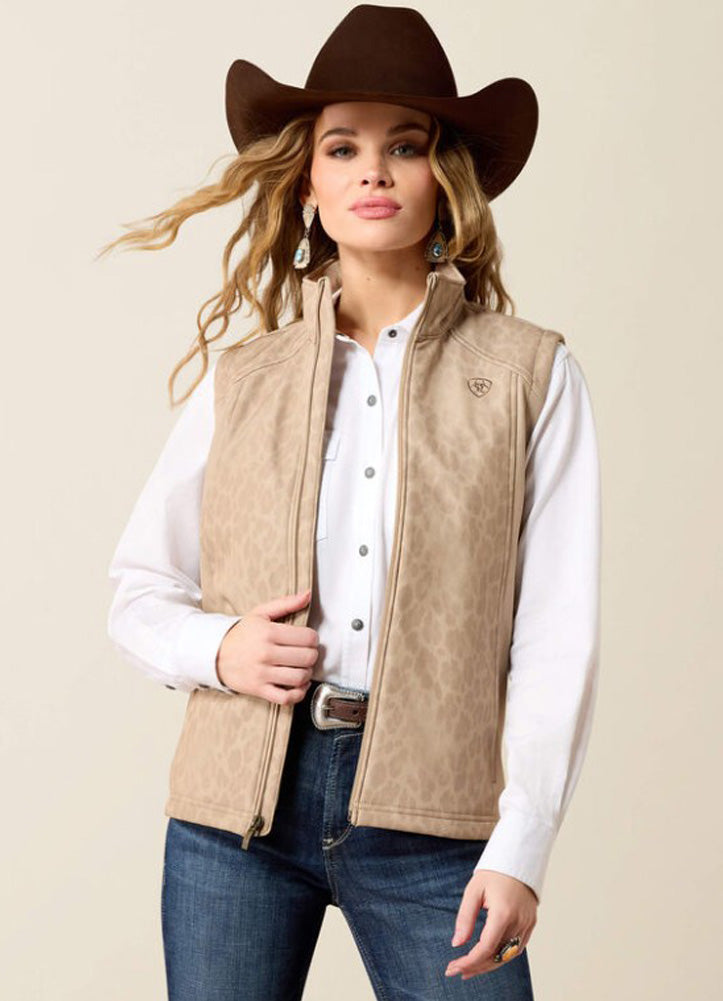 Ariat Logo Softshell Vest in Faded Leopard by Ariat