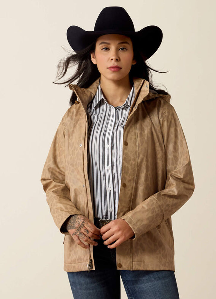 Drizzle Rain Coat in Faded Leopard by Ariat
