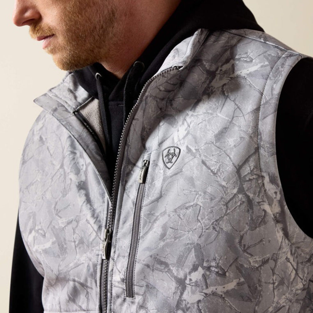 Logo Softshell Vest in Grey Camo by Ariat