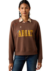 Essential Crew Sweatshirt in Chicory Coffee Heather by Ariat