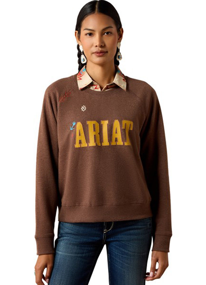 Essential Crew Sweatshirt in Chicory Coffee Heather by Ariat