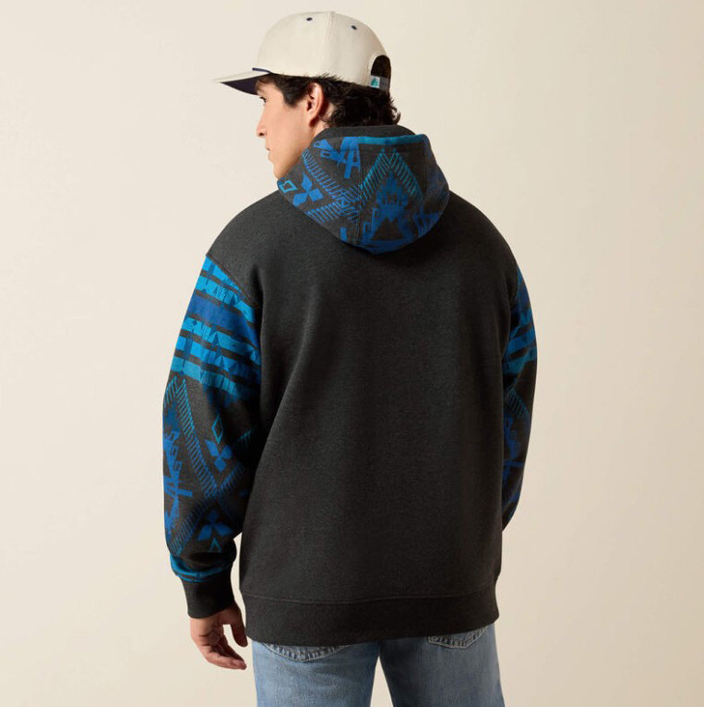 Southwestern Colorblock Hoodie in Charcoal Heather by Ariat